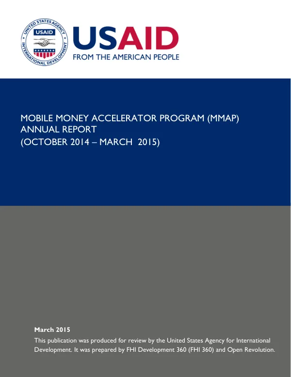 FHI 360 MMAP Semi-Annual Report October 2014 to March 2015