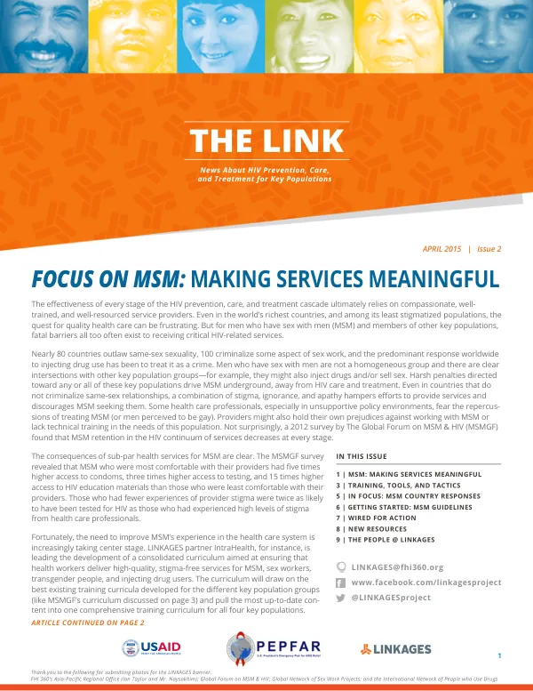 Making Services Meaningful for Men Who Have Sex with Men