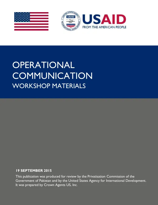 Operational Communication Workshop Materials