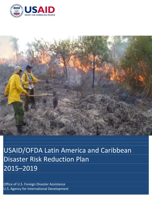 USAID/OFDA LAC Disaster Risk Reduction Plan, 2015–2019