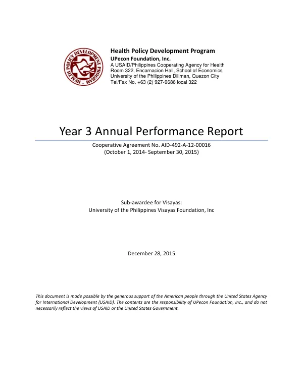 Year 3 Annual Performance Report