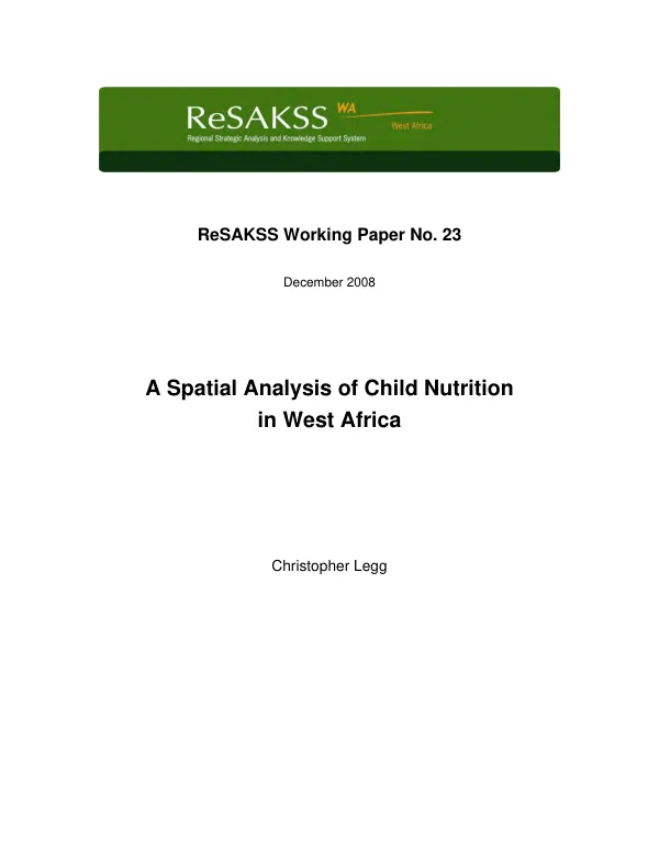 A spatial analysis of child nutrition in West Africa
