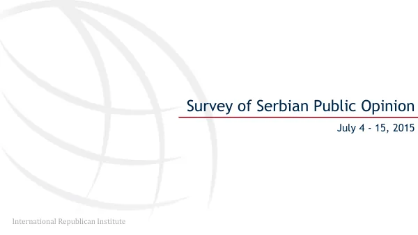 Survey of Serbian Public Opinion in 2015