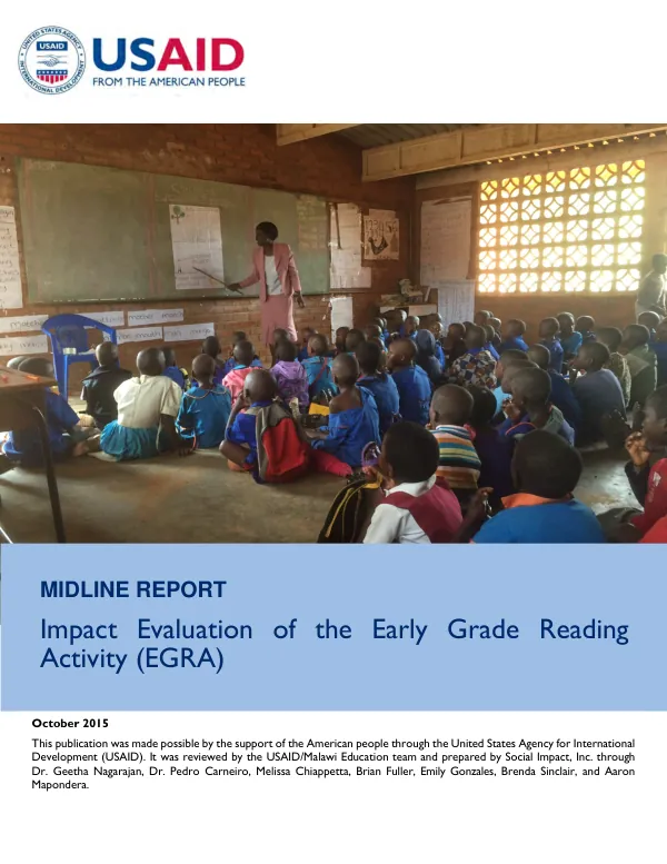 MIDLINE REPORT Impact Evaluation of the Early Grade Reading Activity (EGRA)