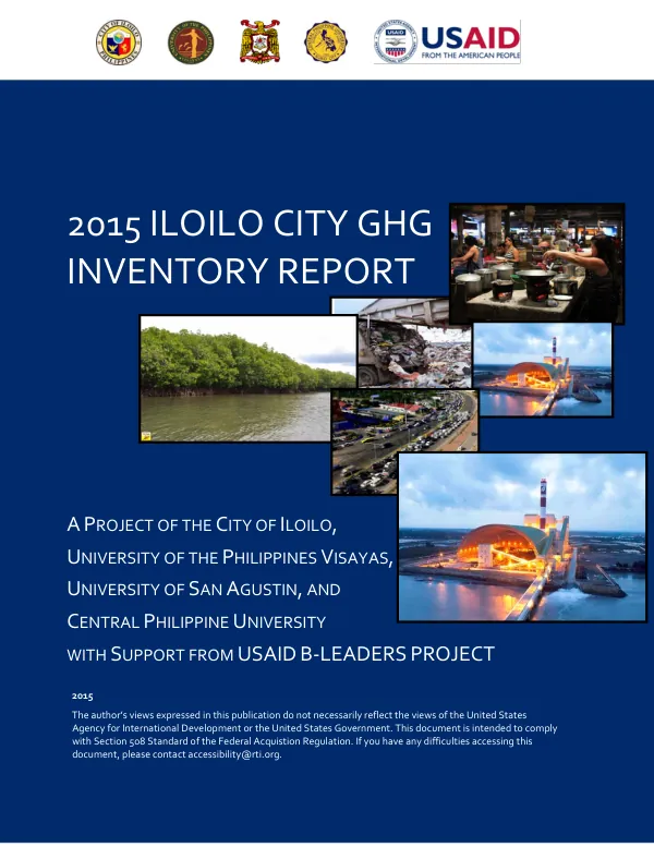 2015 Iloilo City GHG Inventory Report