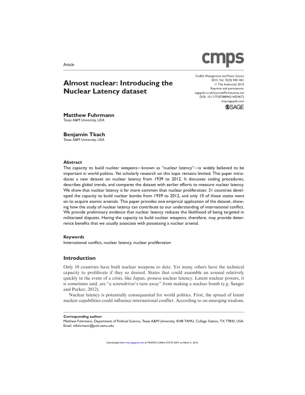 Almost nuclear: Introducing the Nuclear Latency dataset