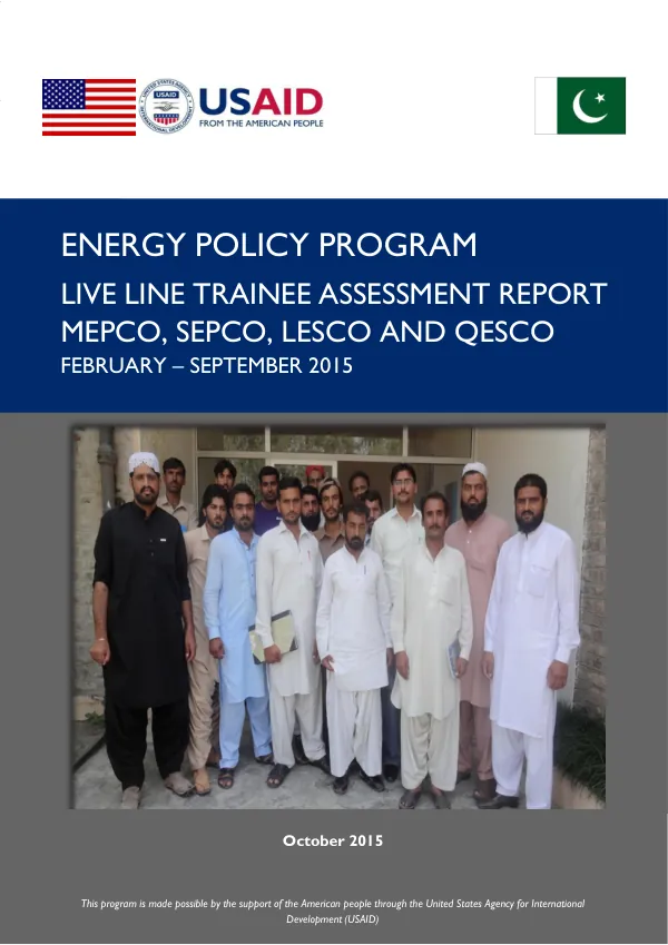 Live Line Trainee Assessment Report – MEPCO, SEPCO, LESCO and QESCO