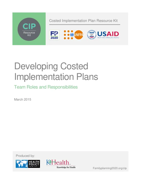 Costed Implementation Plan Resource Kit