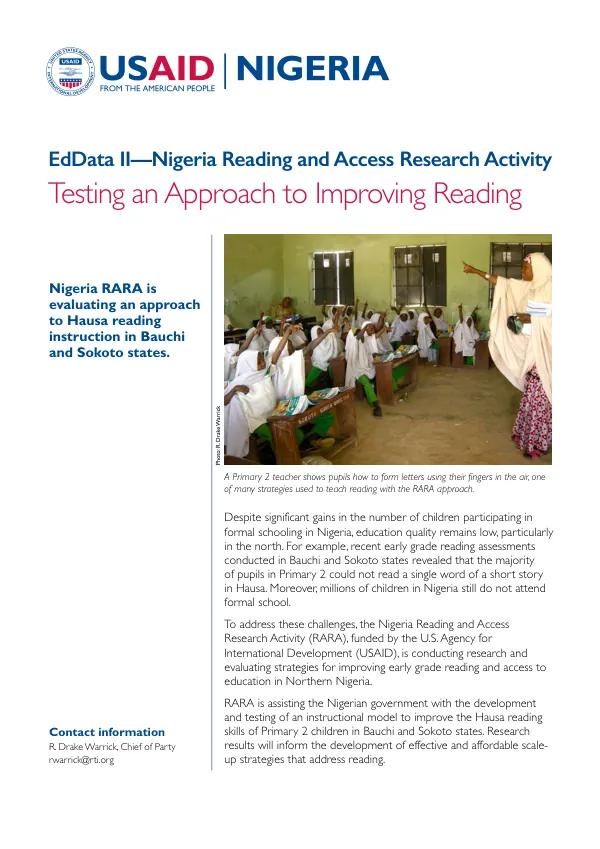 Nigeria Reading and Access Research Activity (RARA)
