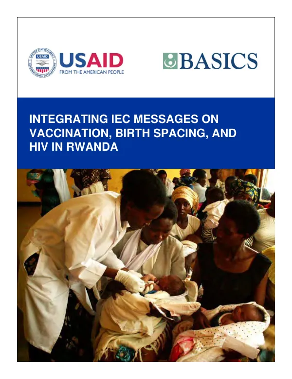 Integrating IEC messages on vaccination, birth spacing, and HIV in Rwanda