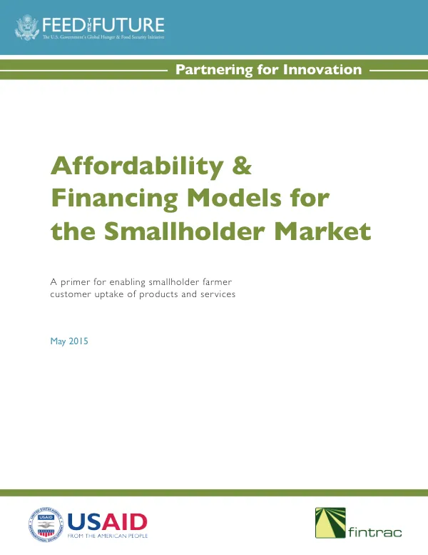Affordability & Financing Models for the Smallholder Market