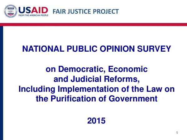 USAID Fair, Accountable, Independent, and Responsible (FAIR) Judiciary Program in Ukraine