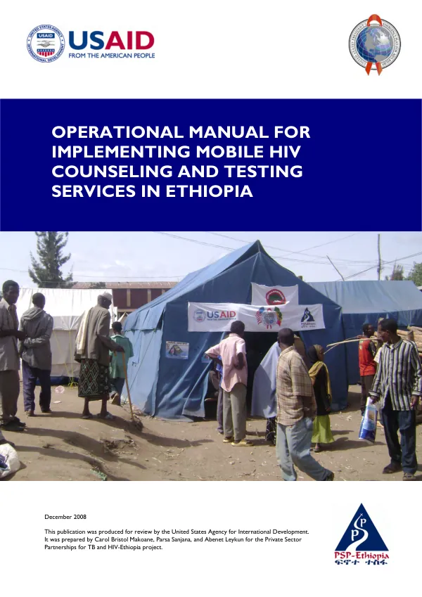 Operational manual for implementing mobile HIV counseling and testing services in Ethiopia