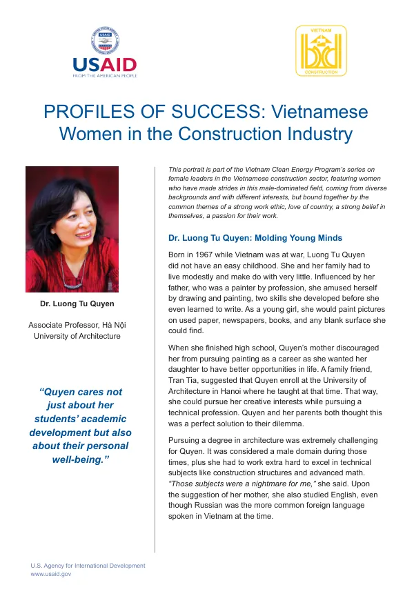 PROFILES OF SUCCESS: Vietnamese Women in the Construction Industry