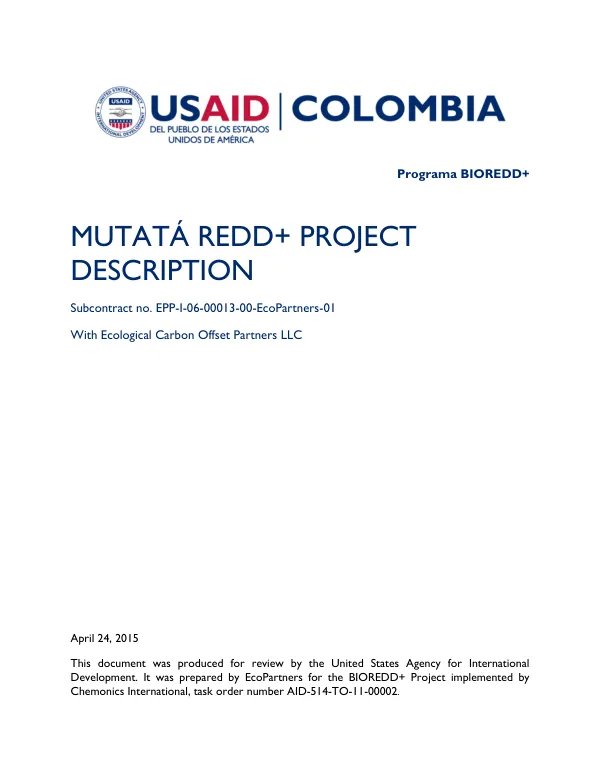 Mutatá REDD+ Project