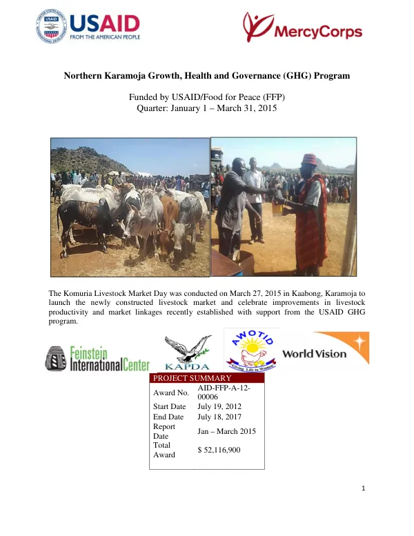 Northern Karamoja Growth, Health and Governance (GHG) Program