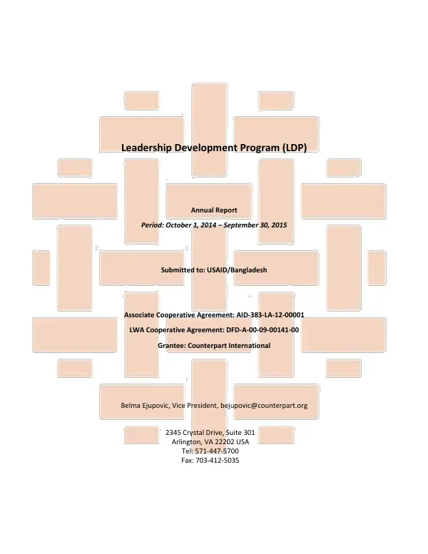 Leadership Development Program (LDP) Annual Report Period: October 1, 2014 – September 30, 2015