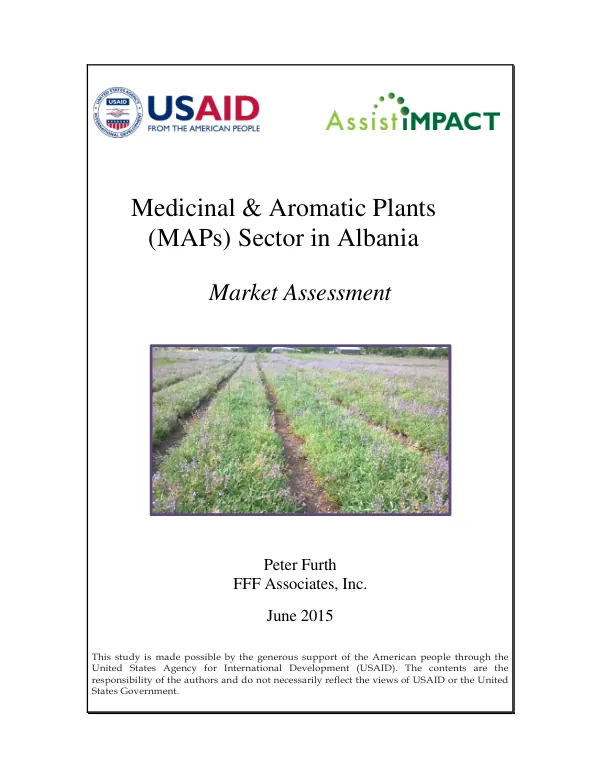 Final Report: Medicinal & Aromatic Plants Sector in Albania