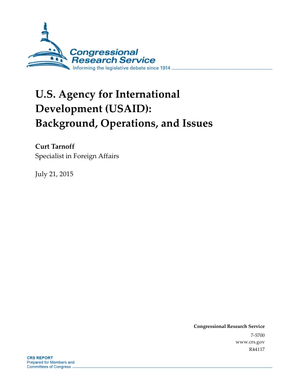 U.S. Agency for International Development: Background, Operations, and Issues