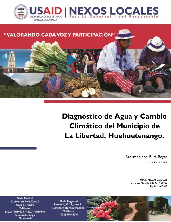 Diagnóstico de Agua y Cambio Climático del Municipio de La Libertad, Huehuetenango