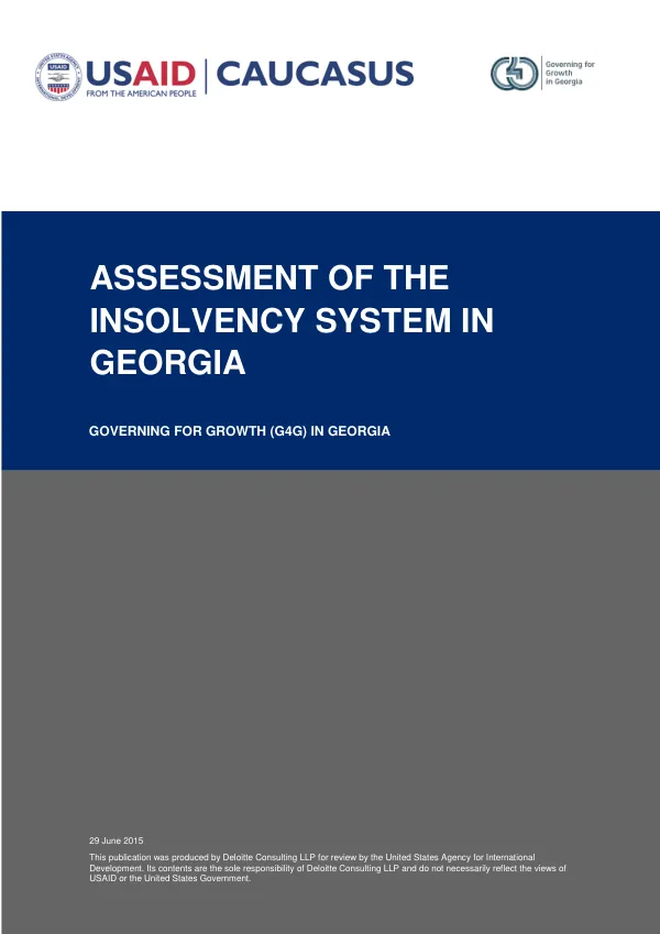 Assessment of the Insolvency system in Georgia