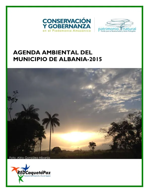 Agenda Ambiental del Municipio de Albania-2015