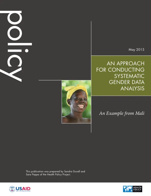 An Approach for Conducting Systematic Gender Data Analysis: An Example from Mali