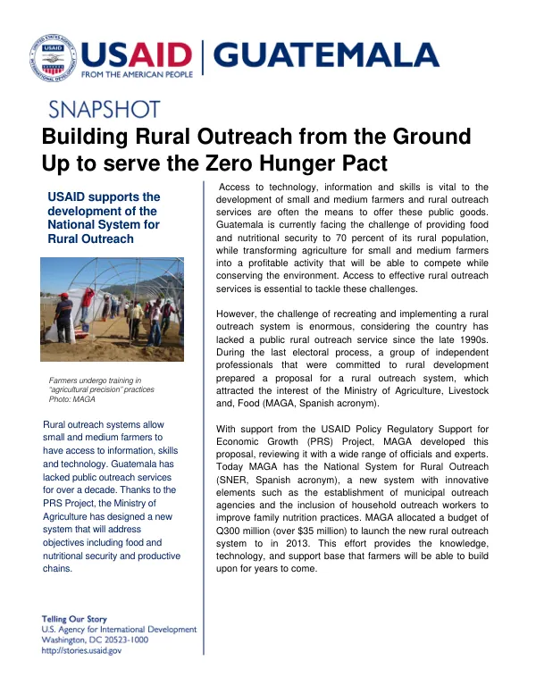 Building Rural Outreach from the Ground Up to serve the Zero Hunger Pact