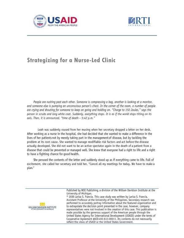 Establishing the Foundations of a Nurse-led Clinic in the Philippines