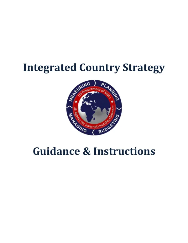 Integrated Country Strategy Guidance & Instructions