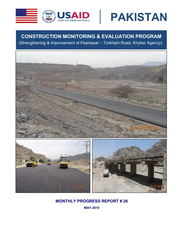 Construction Monitoring & Evaluation Program: Monthly Progress Report # 26