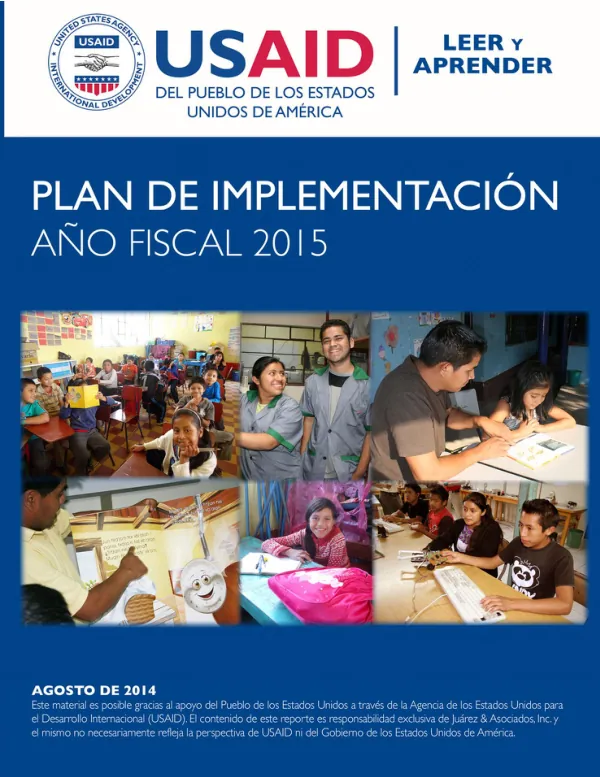 Annual Implementation Plan 2015: USAID Lifelong Learning Project