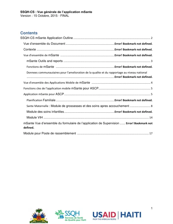 Vue Generale de l'application mSante