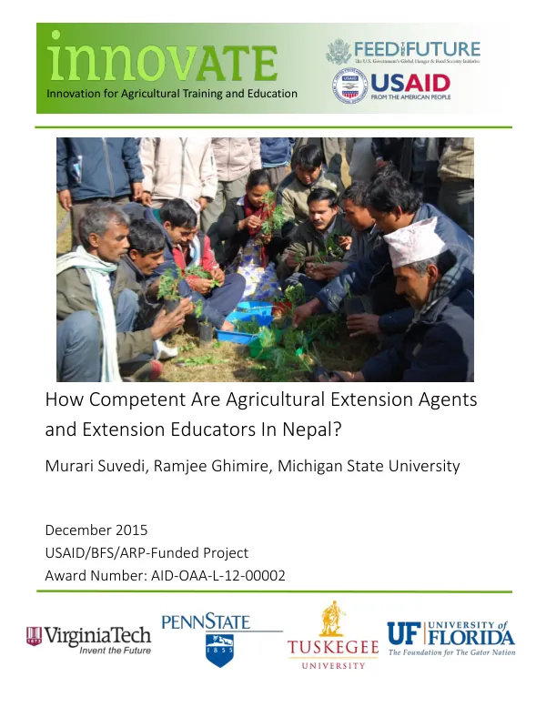 How Competent Are Agricultural Extension Agents and Extension Educators In Nepal?