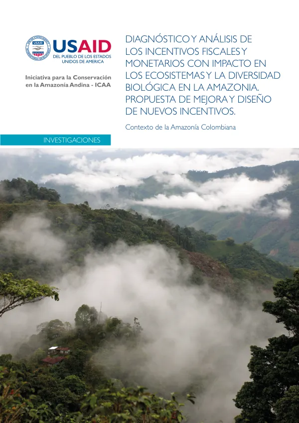 Diagnóstico y análisis de los incentivos fiscales y monetarios con impacto en los ecosistemas y la diversidad biológica en la Amazonía. Propuesta de mejora y diseño de nuevos incentivos