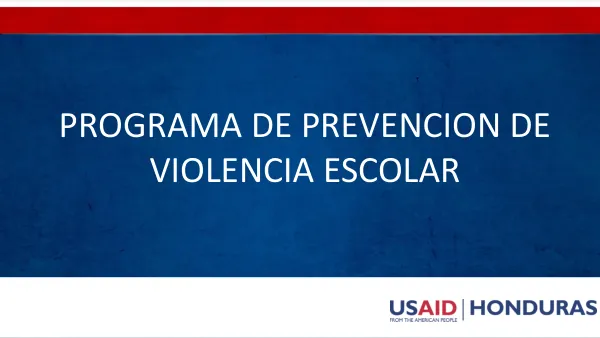 Programa de Prevención de Violencia Escolar en Honduras