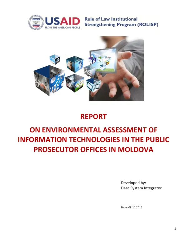 Environmental Assessment of Information Technologies in the Public Prosecutor Offices in Moldova