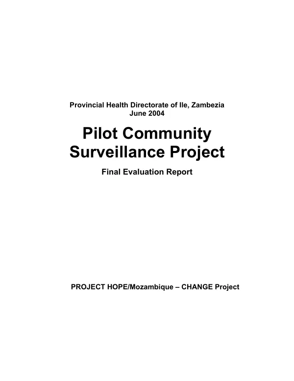 The enhanced HIV/AIDS prevention and improved family health program (EHAP-IFH), Malawi