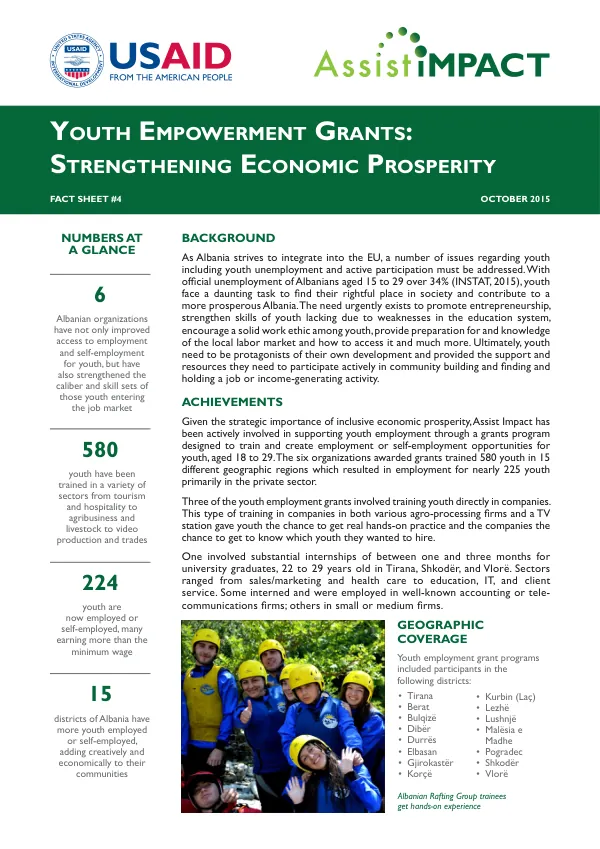 Youth Empowerment Grants: Strengthening Economic Prosperity