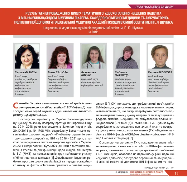 Бібліотека сімейного лікаря та сімейної медсестри