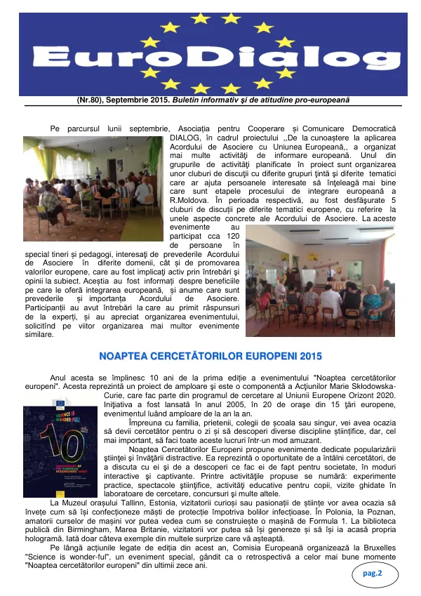 Noaptea cercetătorilor europeni în Republica Moldova