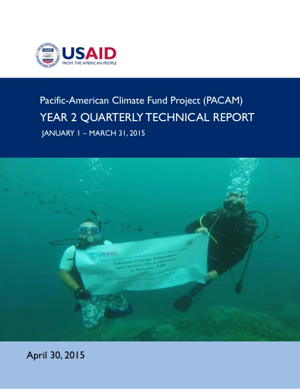 Pacific-American Climate Fund Project (PACAM) YEAR 2 QUARTERLY TECHNICAL REPORT