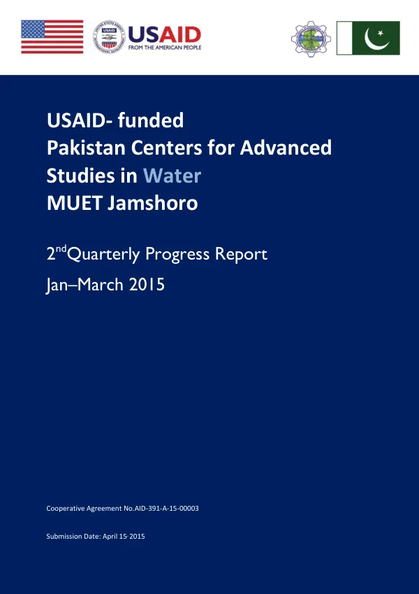 2nd Quarterly Progress Report: Jan – March 2015