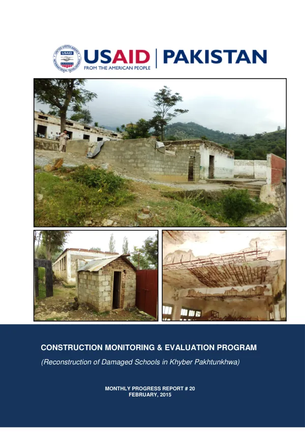 Monthly Progress Report for February 2015: Building Component-CMEP-KP
