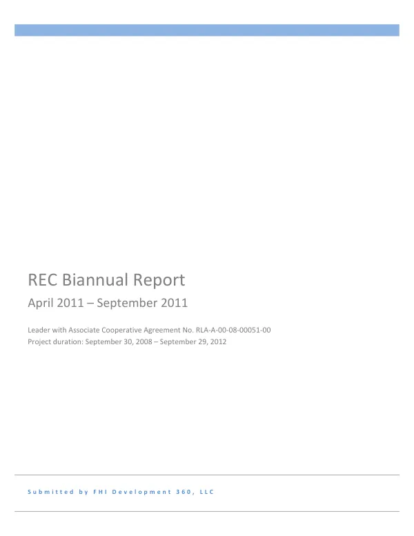Rwanda Education Commons Biannual Report April 2011 - September 2011