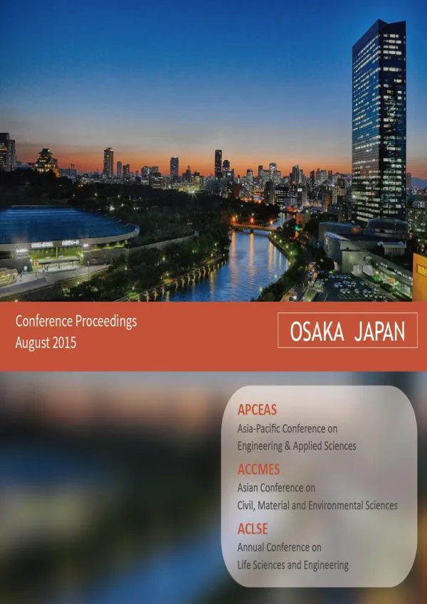 APCEAS 2015: Asia-Pacific Conference on Engineering and Applied Science