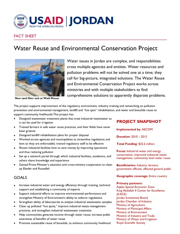 Water Reuse and Environmental Conservation Project
