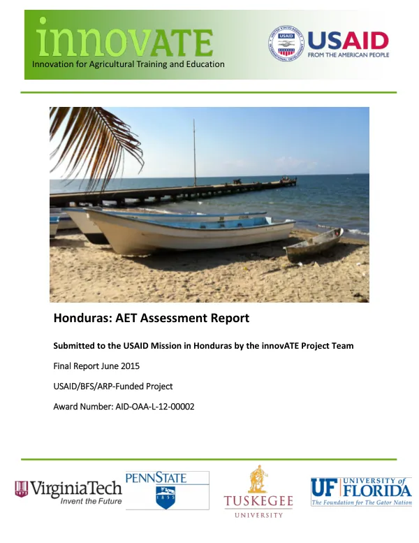 Innovation for Agricultural Training and Education: Honduras: AET Assessment Report