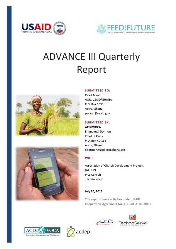 ADVANCE III Quarterly Report