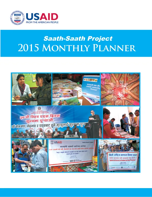 Saath-Saath Project Monthly Planner